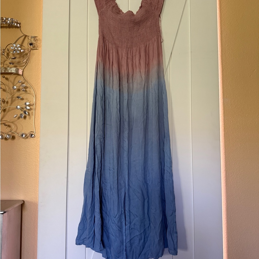 Raviya Pink and Blue Ombre Maxi Dress